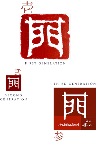 初代、二代目、三代目へ受け継がれた門のロゴ